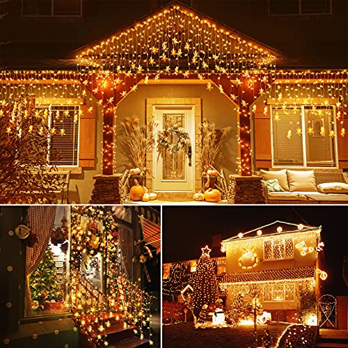 Curtain Lights for Decorations, 10 Ft Connectable String Lights with 8 Twinkle Modes Led Fairy Lights