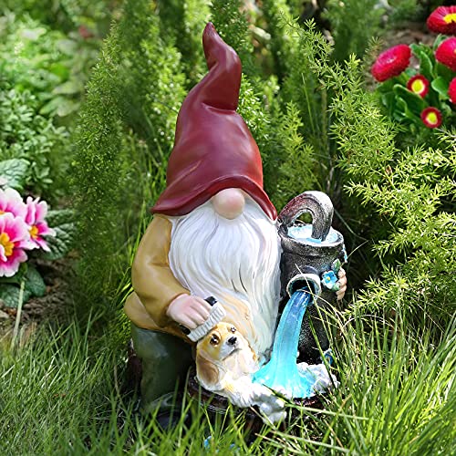 Garden Gnomes Outdoor Solar Figurine Lawn Patio Yard Funny Large Decor