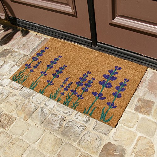 Purple English Lavender Flower Doormat, 18" x 30"