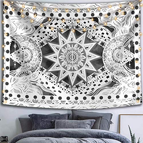 Sun and Moon Tapestry Wall Hanging for Bedroom Living Room Dorm (Orange, 30'' × 40'')