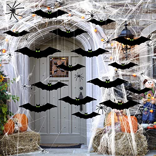 3 Pack Halloween Hanging Grim Reapers Decorations, Hcary Halloween Decorations Indoor Outdoor