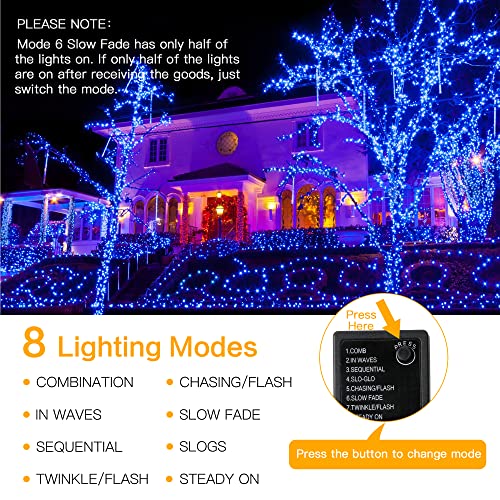 108FT 300LED Christmas String Lights w/ UL Certified