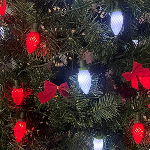 2PK Each 50 LED 49ft Extendable C9 Christmas Lights Decoration