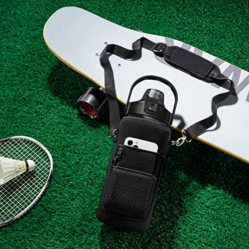 Half Gallon Motivational Water Bottle w/ Sleeve & Strap 64 OZ