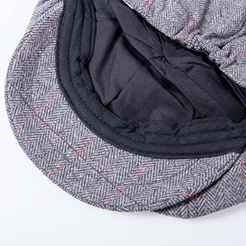 2 Pack Newsboy Hats for Men Classic 8 Panel Wool Blend