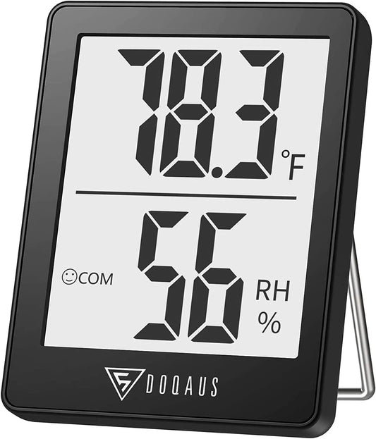 Digital Hygrometer Indoor Thermometer Humidity Meter Room  (Black)