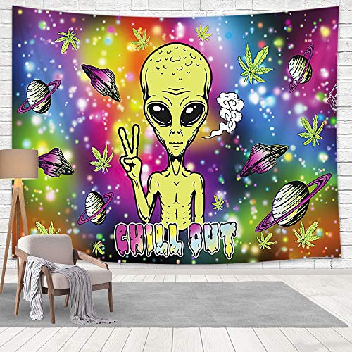 Brand New Chill Out Trippy Psychedelic Outer  Nebula Galaxy Space Alien Tapestry 60X40in