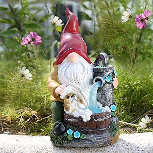 Garden Gnomes Outdoor Solar Figurine Lawn Patio Yard Funny Large Decor