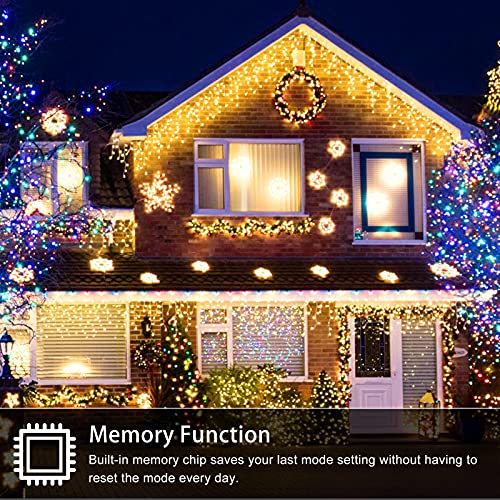 400 LED 32.8 FT 8 Modes 75 Drops Fairy String Curtain Lights for Christmas Decor