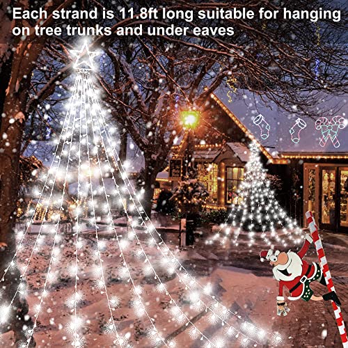 344 LED 8 Modes Christmas Decorations Waterfall Lights