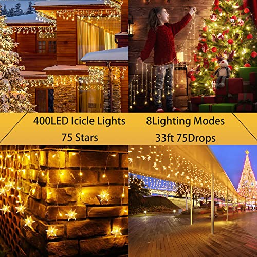 400 LED 33FT  Christmas Lights Outdoor Decoration