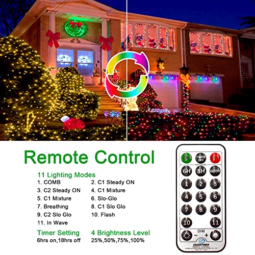 Christmas Net Lights 200 LED 9.8ft x 6.6ft w/ 11 Modes & Remote