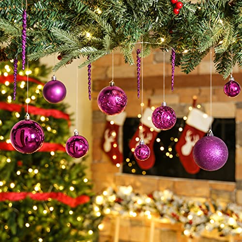 45pcs Christmas Ball Ornaments for Christmas Trees Decorations