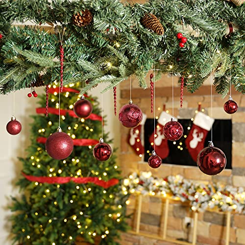 45pcs Christmas Ball Ornaments for Christmas Trees Decorations