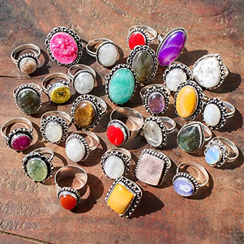 10 Pcs Lot Of Silver Plated handmade rings