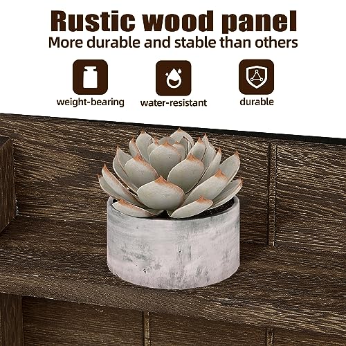 Key Holder for Wall, Mail and Key Hanger Wall Mount with Double Key Hook and Hat Coat Rack Shelf