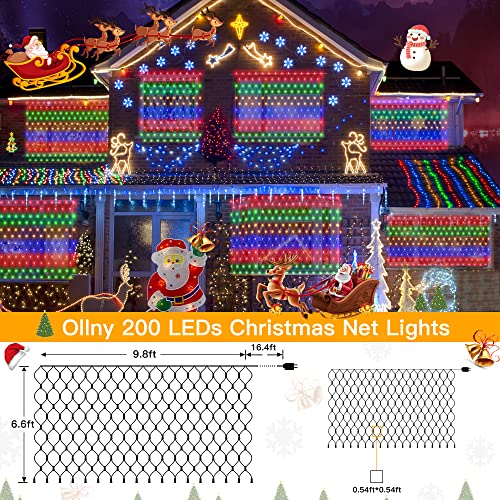 9.8x6.6ft 200 LED Christmas Net Lights