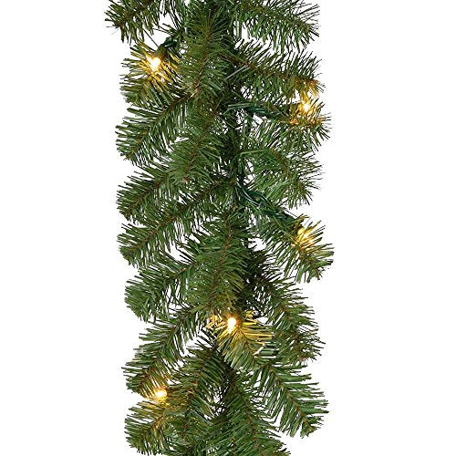 18 ft. Pre-Lit Christmas Garland Decoration w/ 70 Sparkling Warm Clear Lights