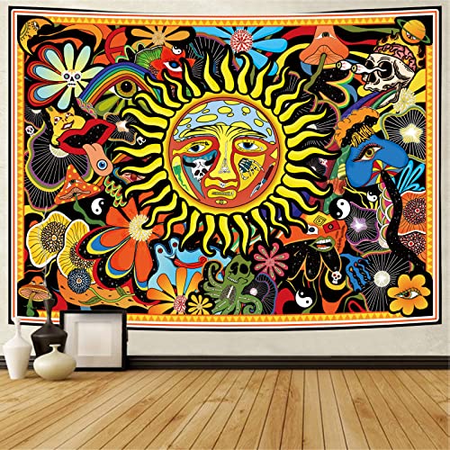 Trippy Sublime Sun Psychedelic Tapestry for Wall Decor