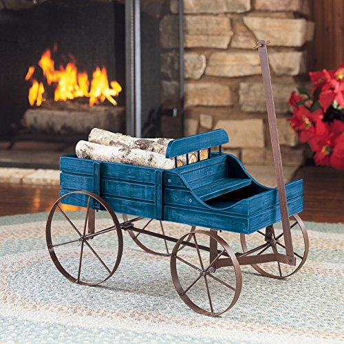 Wagon Decorative Garden Backyard Planter, Red