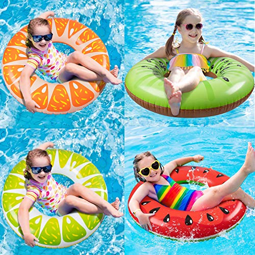 4PCS Fruit Pool Floats for Kids & Adults Beach Outdoor Party Supplies