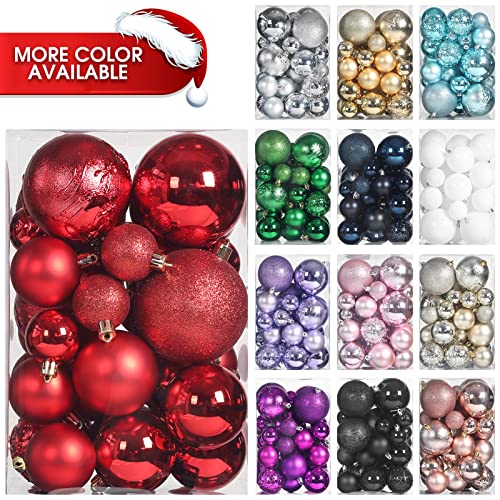 45pcs Christmas Ball Ornaments for Christmas Trees Decorations