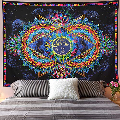 Sun & Moon  Colorful Bohemian Mandala Hippy Tapestry  for Wall Decor