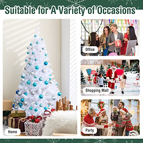 5Ft-Artificial-PVC-Christmas-Tree-W-Stand-Holiday-Season-Indoor-Outdoor-White