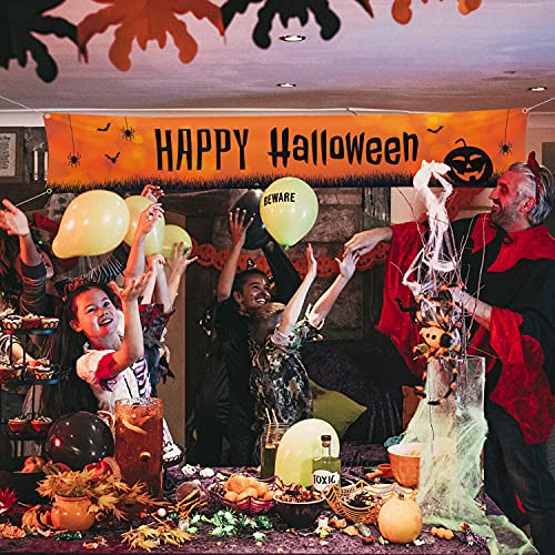 Happy Halloween Decorations Banner Large 120" x 20"