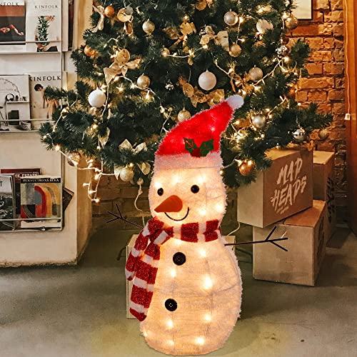 22 Inch Pre-Lit Light Up Penguin/Snowman Christmas Decoration