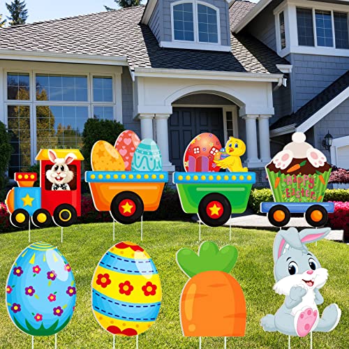 8 Pieces Easter Yard Signs for Home Decoration