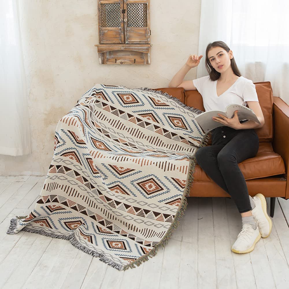 Southwest Throw Blankets Aztec Southwest Throws Cover for Couch 51"x63", Color 01