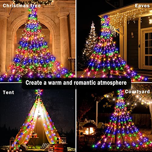 344 LED 8 Modes Christmas Decorations Waterfall Lights