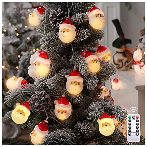 LED Christmas String Lights, Waterproof Battery Operated w/ 8 Flashing Modes