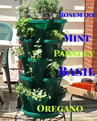 5 Tier Stackable Strawberry, Herb, Flower, & Vegetable Planter