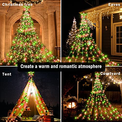 344 LED 8 Modes Christmas Decorations Waterfall Lights