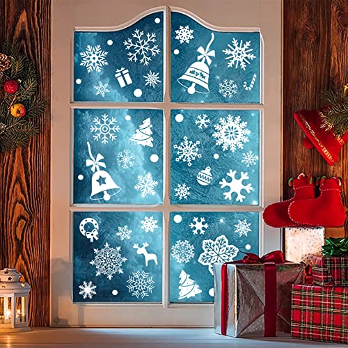 284 Pcs Window Clings Slickers for Christmas Decorations