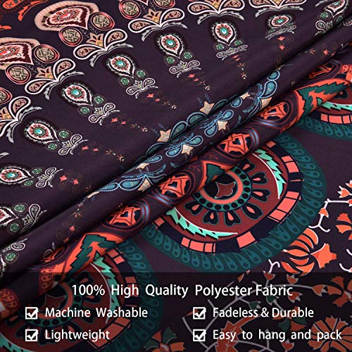 Bohemian Mandala Psychedelic Peacock Boho Tapestry