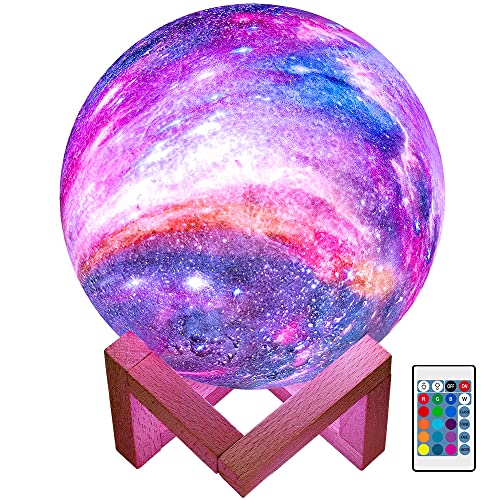 3D Moon Galaxy LED Lamp/Night Light 5.9 inch 16 Colors