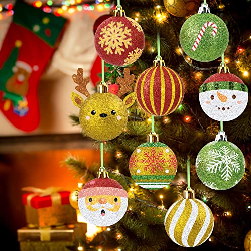 30 Pcs Plastic Double Sided Christmas Decorations