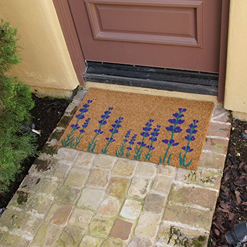 Purple English Lavender Flower Doormat, 18" x 30"