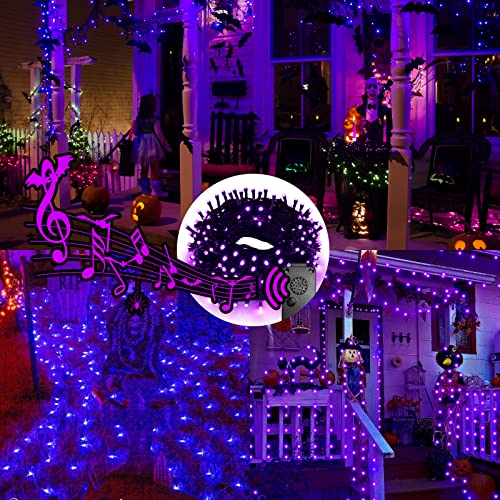 82 FT 200 LED Halloween String Lights & Spooky Music Motion Sensor