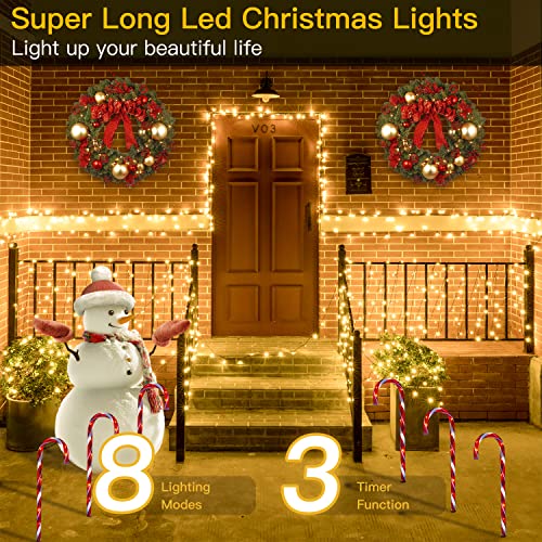 262FT 800LED Christmas Tree Lights w/ Remote-Waterproof 8 Modes