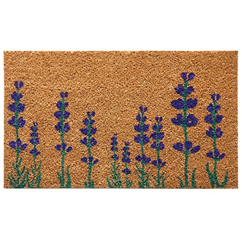 Purple English Lavender Flower Doormat, 18" x 30"