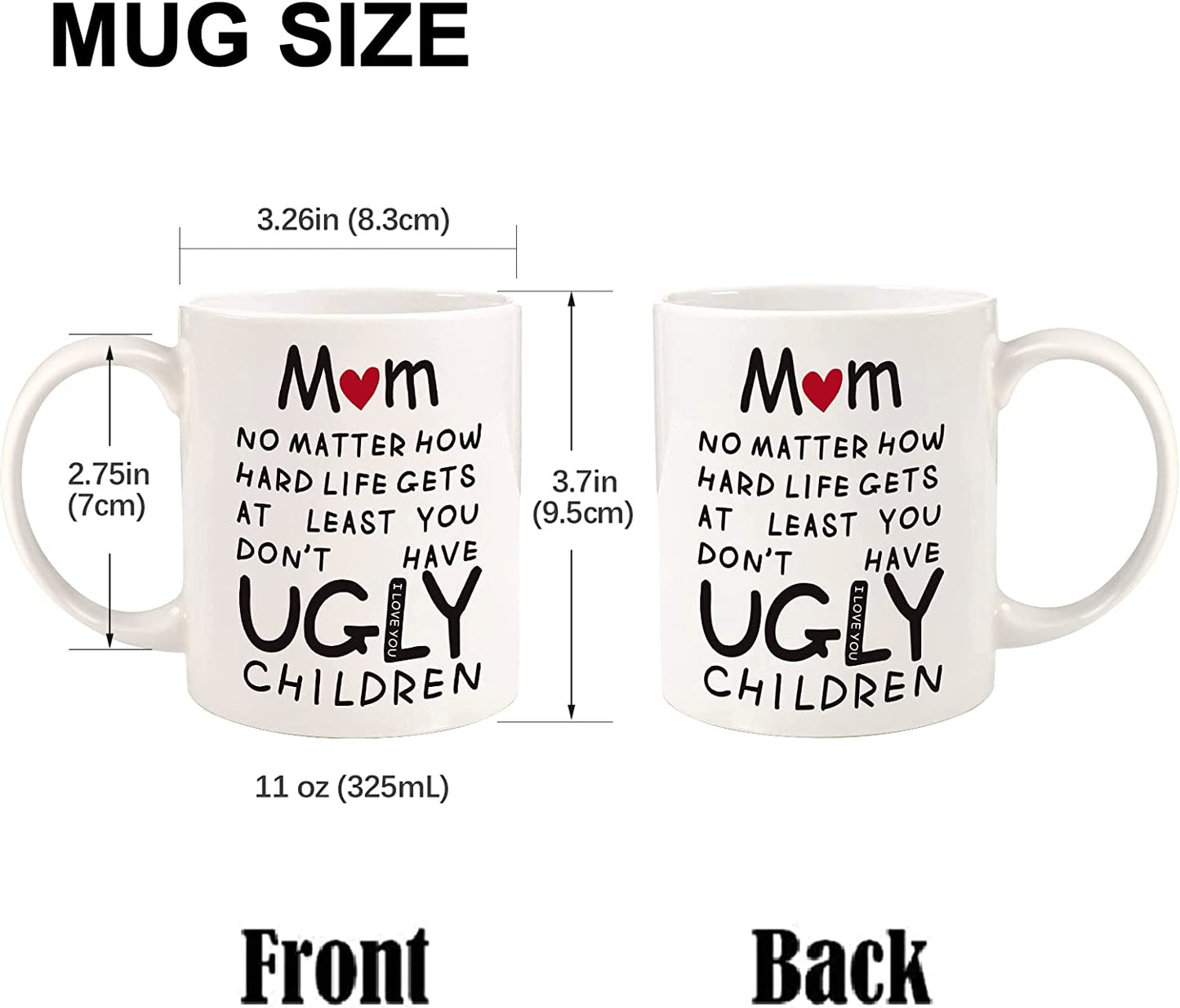 Mothers Day Gifts for Mom from Daughter Son,11oz Funny Coffee Mug