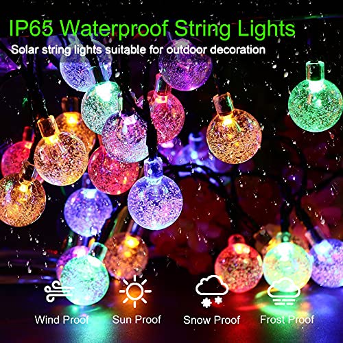 40 Feet Christmas Crystal Globe Solar String Lights - 100 Leds