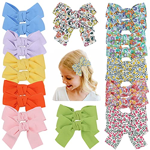 24 PCS Baby Girls Hair Bows Clips 4.5 inch Alligator Clips - One Size