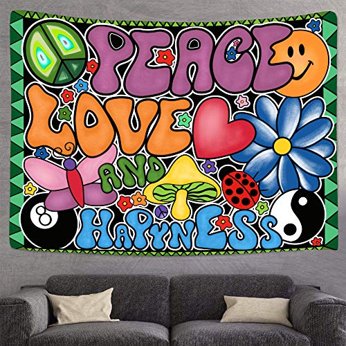 Peace Love and Happiness Tapestry