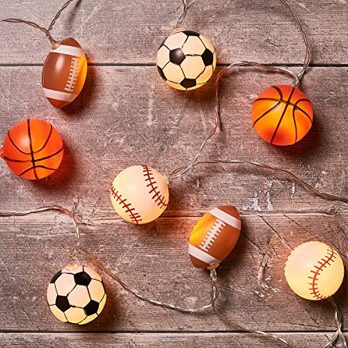 10 Sports Ball Indoor Battery Operated LED String Lights