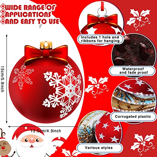 30 Pcs Plastic Double Sided Christmas Decorations